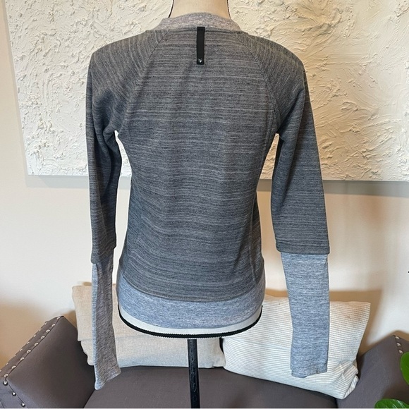ATHLETA x Derek Lam IOC Women's Zip Up Sweater Thumb Holes Gray Sz XS - Picture 7 of 9